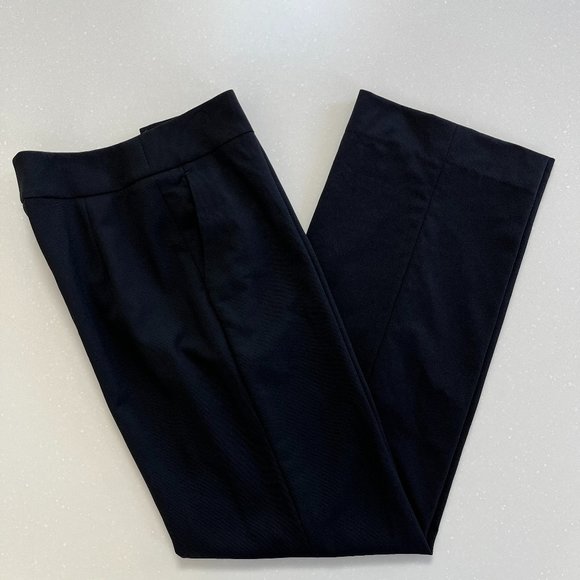 TALL Carlisle Black Wool Dress Pants, Sz 4, L33 - Picture 3 of 12